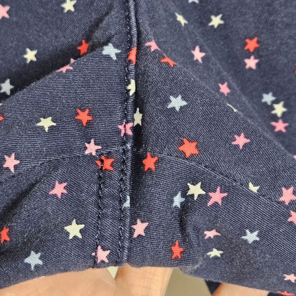 Talbots Women's Relaxed Chino Shorts Navy Mini Stars Size 14 - Picture 7 of 11